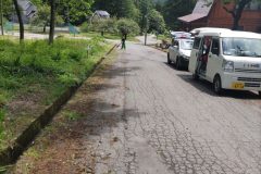 道路沿い刈払