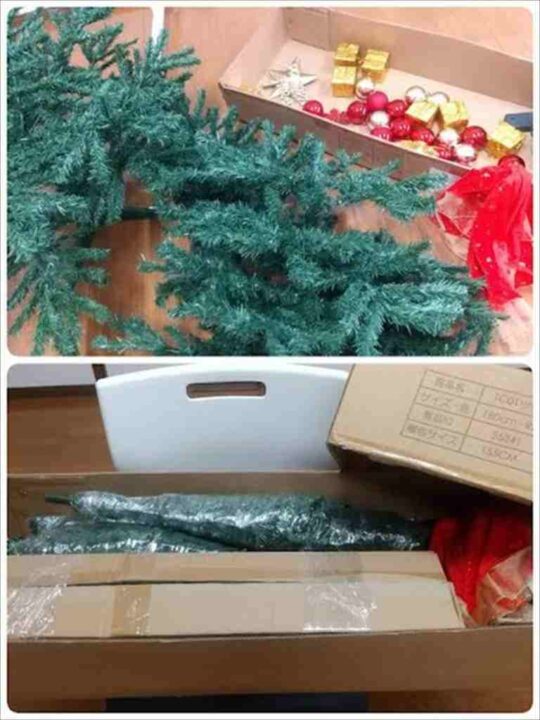 クリスマスツリーの片付け