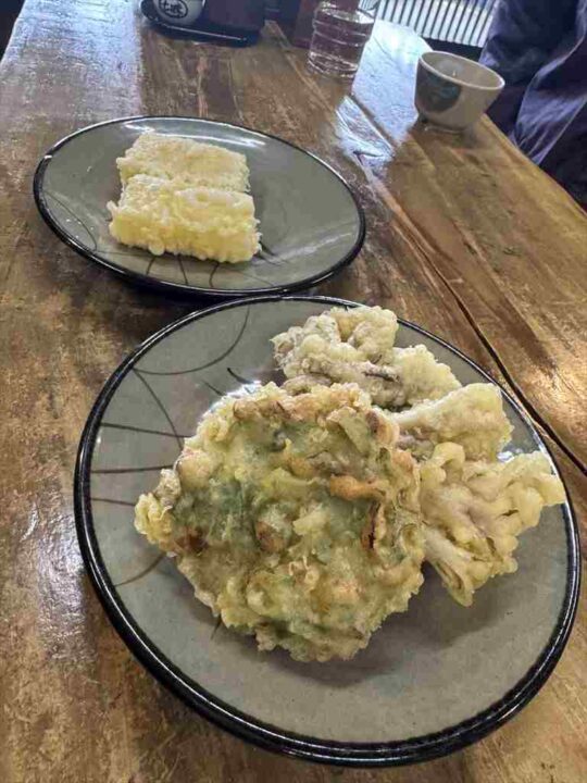 もち・納豆・舞茸天ぷら