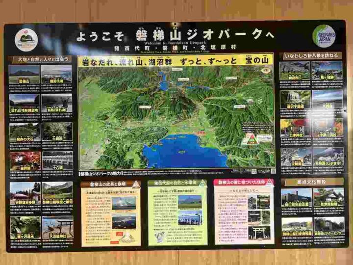 道の駅猪苗代掲示【ジオパーク】