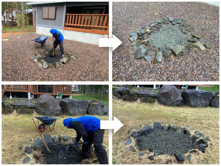 ファイヤーピット　清掃