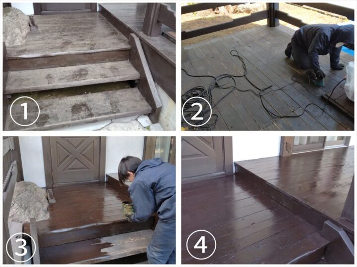 22号館　ペンキ塗り