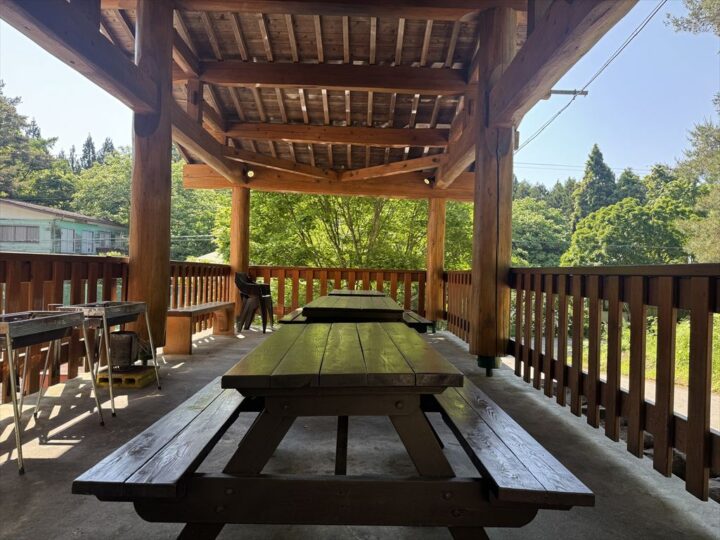 屋根付きバーベキュースペース