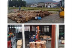 玉切り、薪割り
