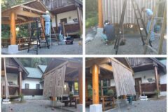 東屋　サンシェード設置