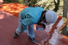 テラス屋根　ペンキ塗り