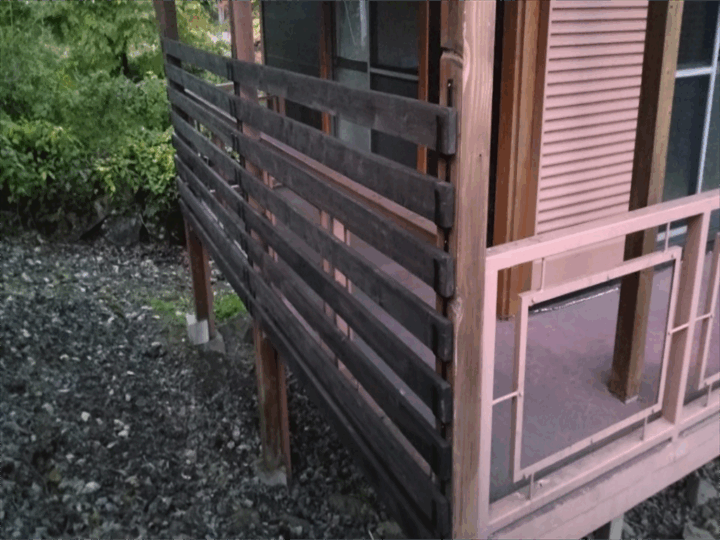 十手金具雪囲い