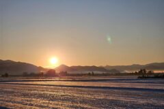 天鏡大橋からの日の出