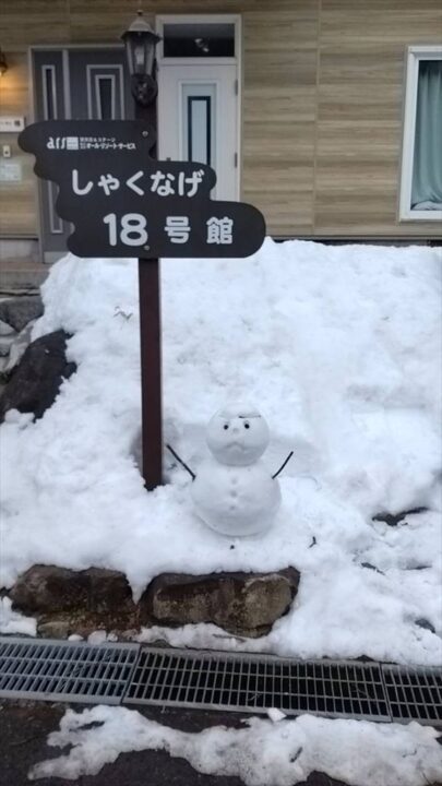 しゃくなげ18号館雪だるま