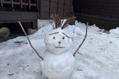 別荘地の雪だるま